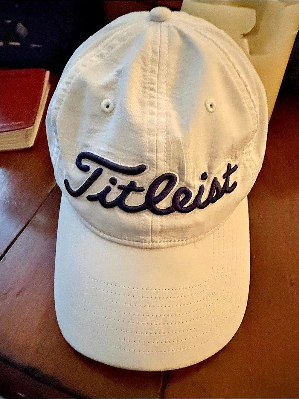 Titleist Script Logo Adjustable Golf Hat White